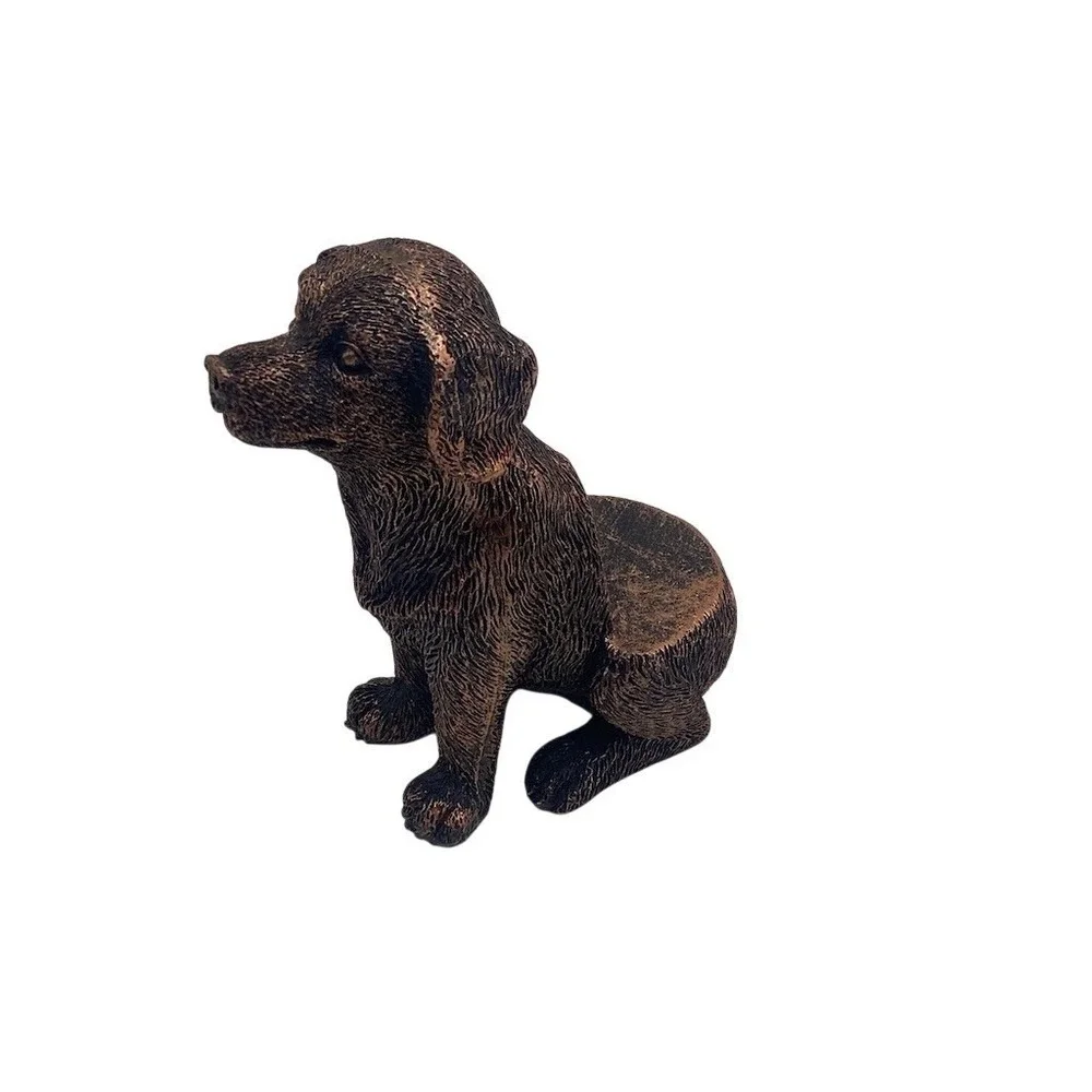 Sitting Labrador Puppy‎ Figurine Doorstop Paperweight Brown